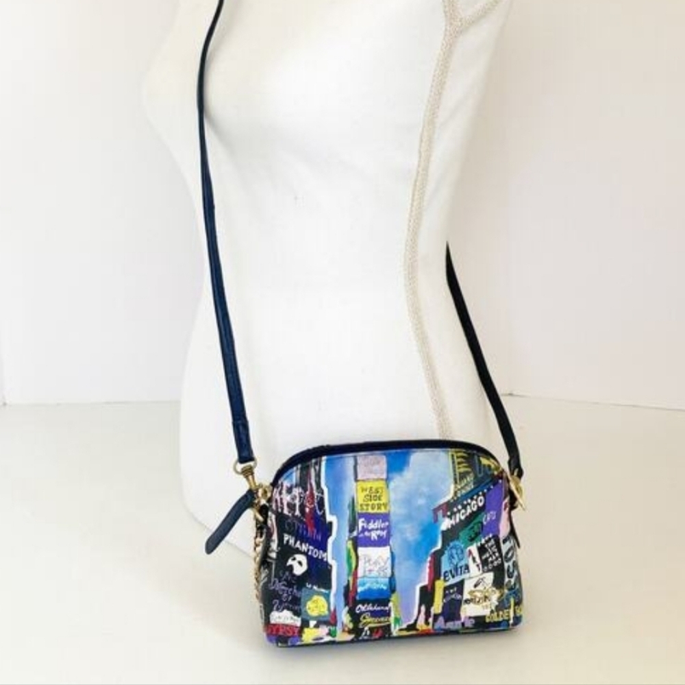 SHARIF Hand Painted New York Shows Crossbody NWOT - Picture 3 of 11
